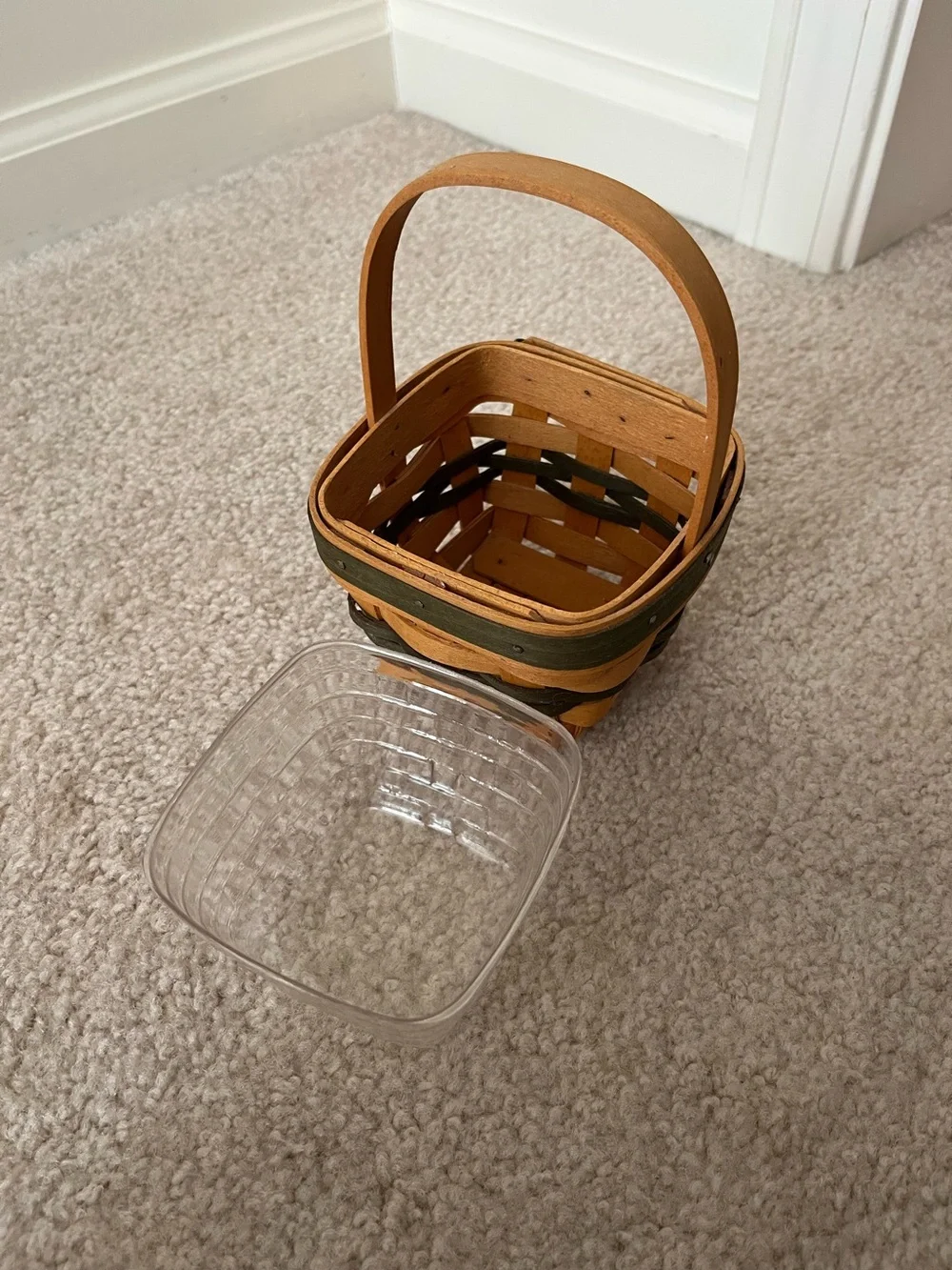 Lot of 3 Longaberger baskets from late 1990s to early 2000s.